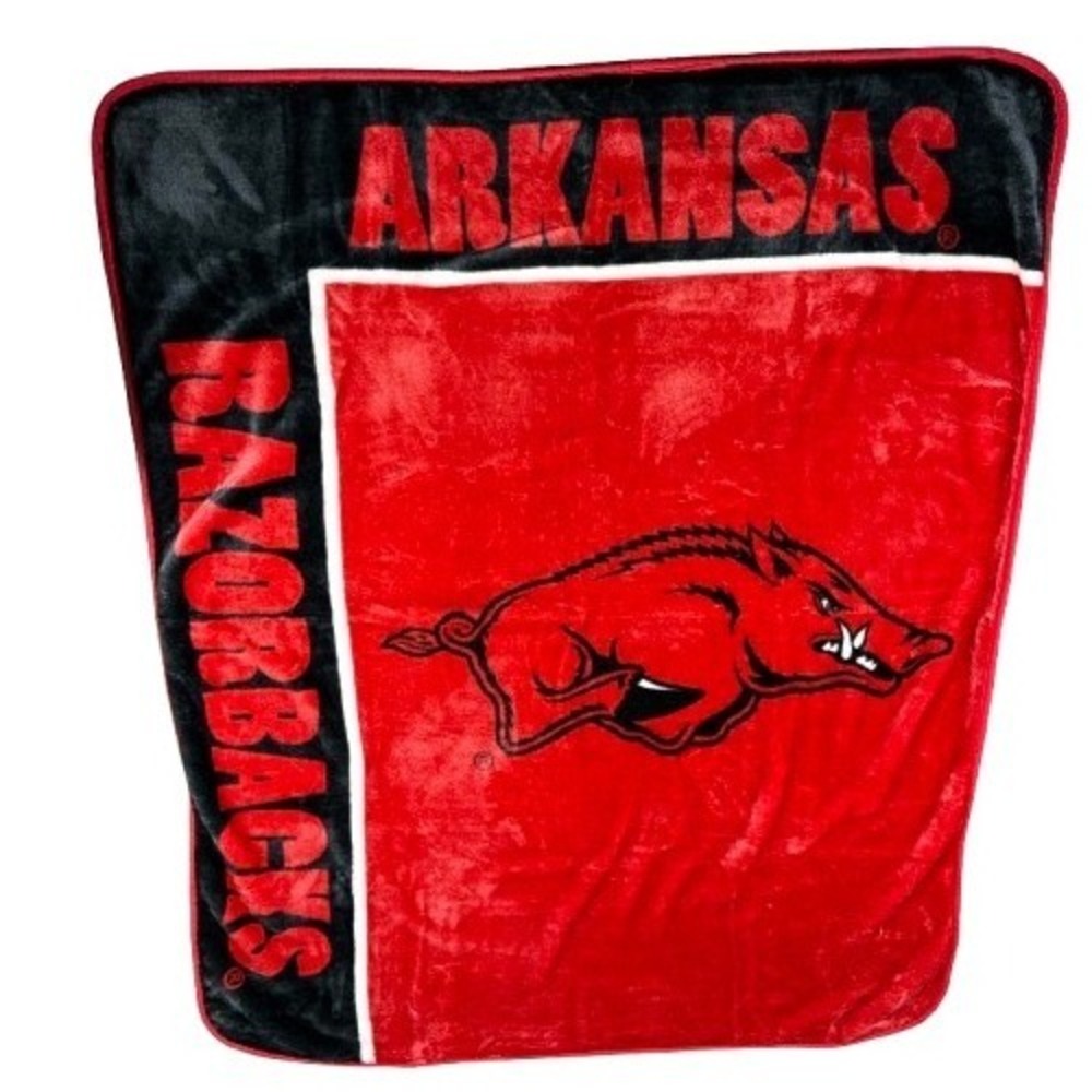 Arkansas Razorbacks NCAA Fleece Throw Blanket The‎ Northwest Company Red Black